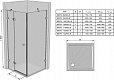 Душевая дверь с неподвижной стенкой Ravak Briliant BSDPS-120/90 L (хром+транспарент) 0ULG7A00Z1