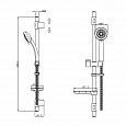 Душевой гарнитур Iddis (стойка 656 мм, лейка 3F D80мм, шланг нерж.сталь 1,5м), TSH1501