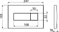 Кнопка управления для скрытых систем инсталляции, черный-глянец M378