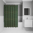 Штора для ванной, 200x180 см, Полиэстер, зеленый, IDDIS, BG06P18i11