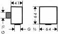 Шланговое подсоединение с клапаном обратного тока Hansgrohe Fixfit Square матовый белый 26455700