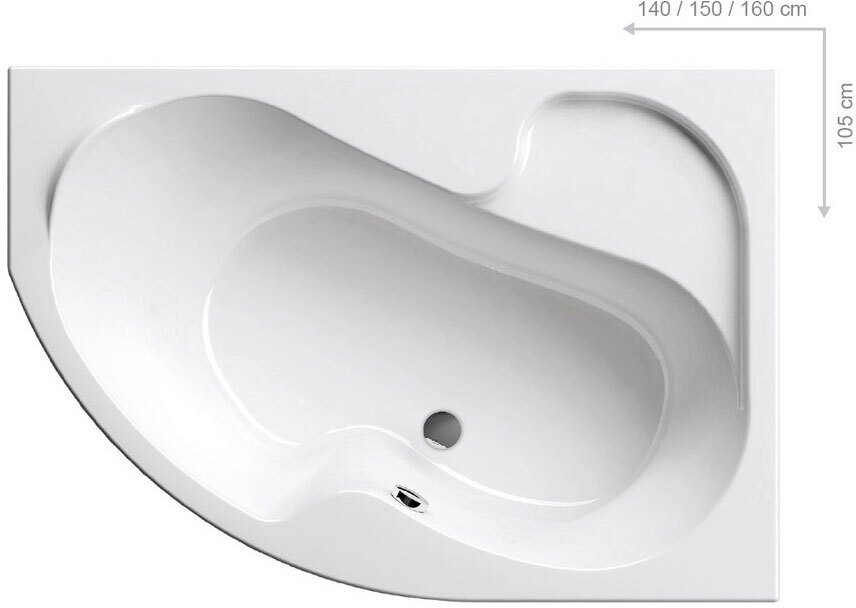 Акриловая ванна Ravak Rosa I 160x105 правая CL01000000