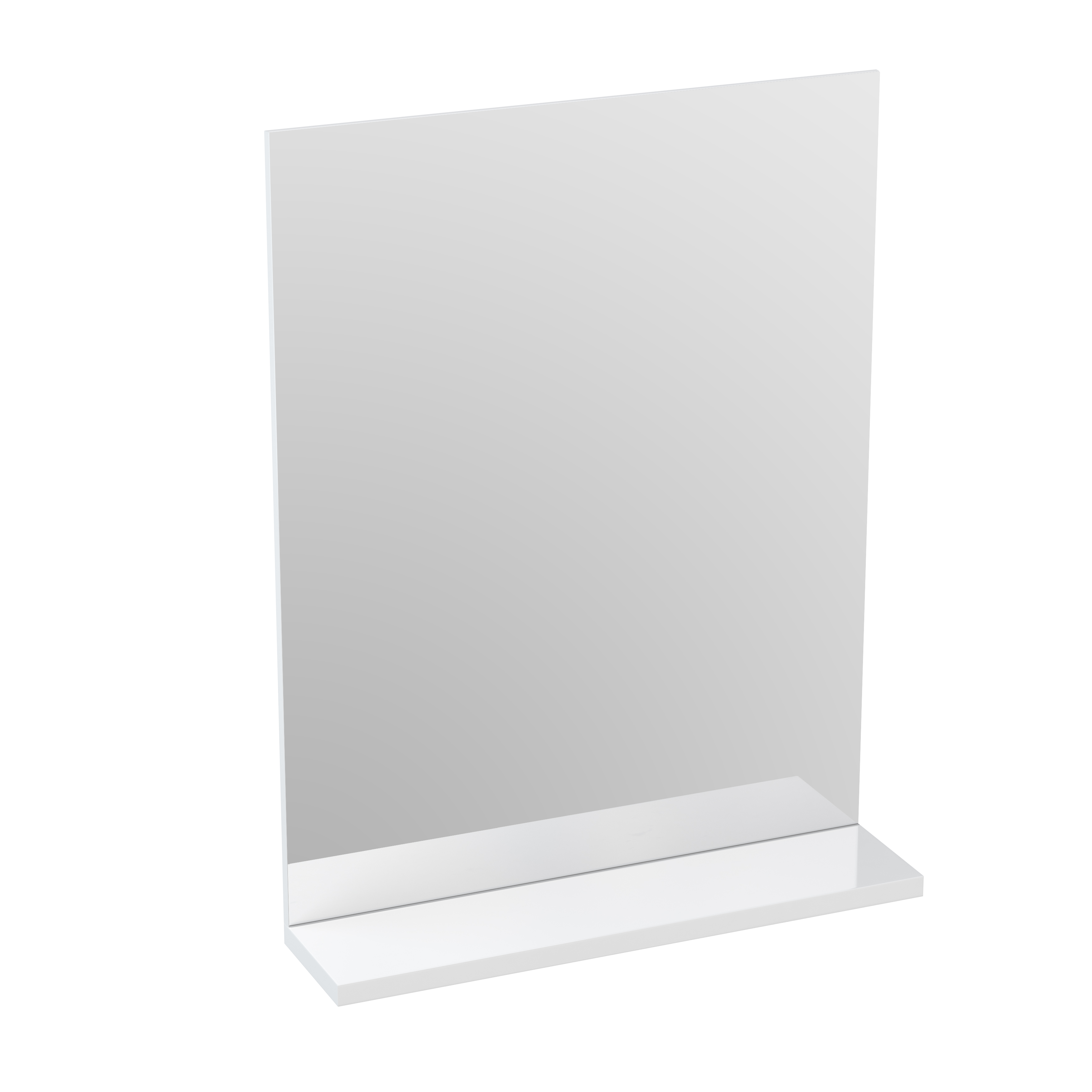 Зеркало с полкой MELAR 50 без подсветки прямоугольное универсальная белый