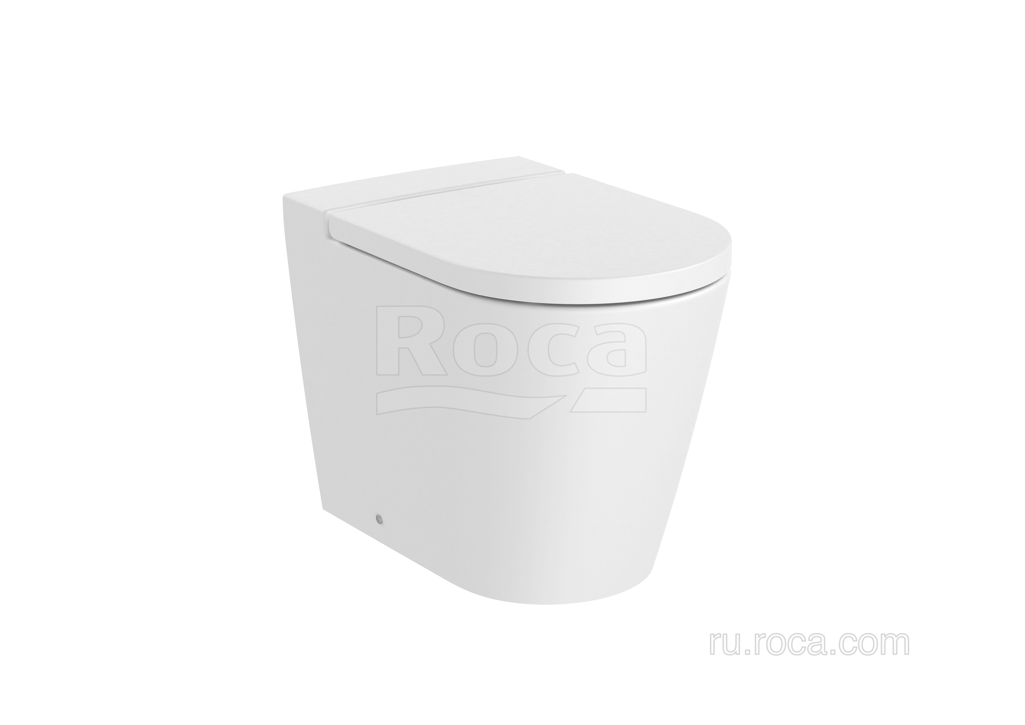 Чаша напольного унитаза Roca Inspira Round 560, Rimless, белый матовый 347526620