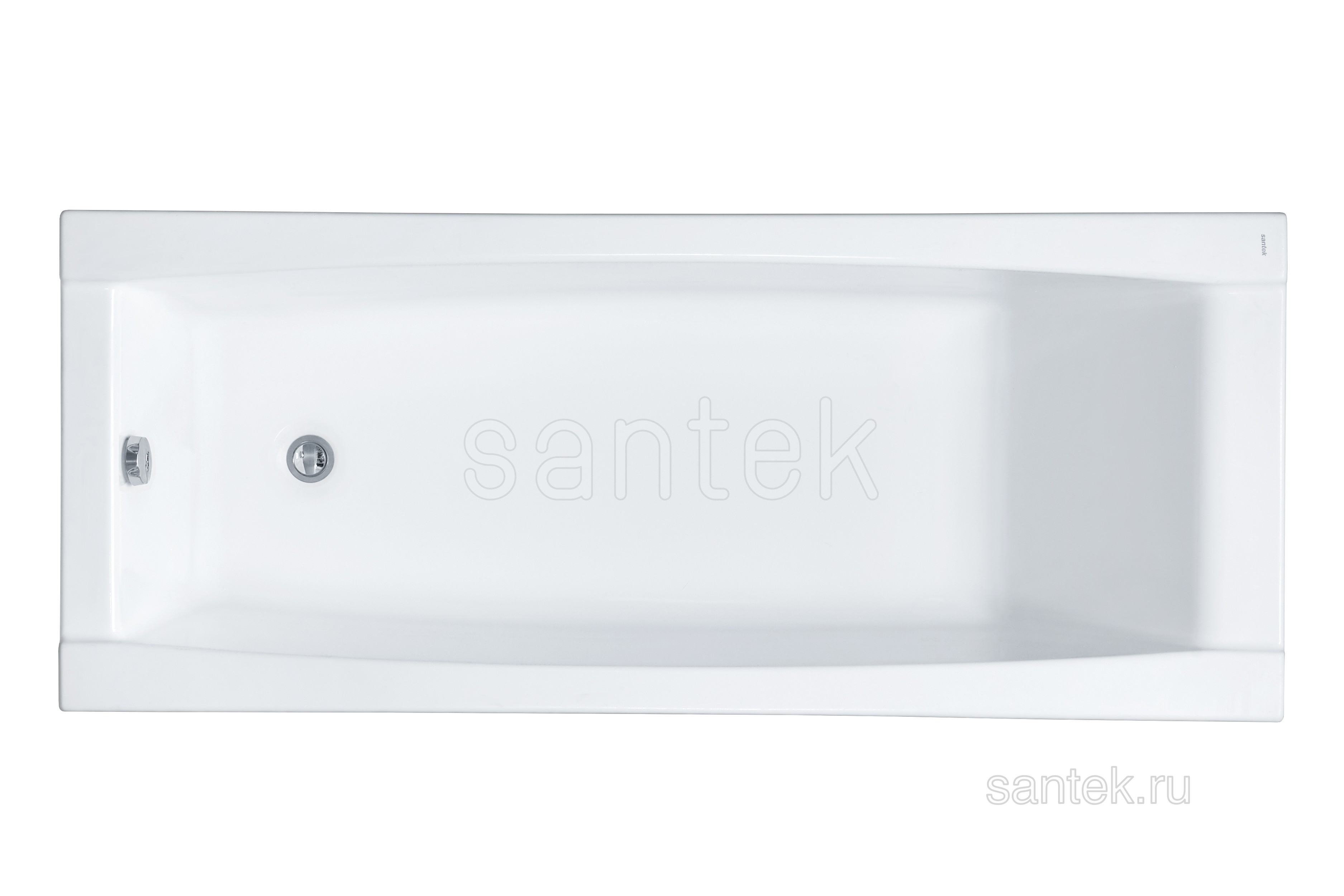 Акриловая ванна Santek Санторини 160х70 прямоугольная белая 1WH302494