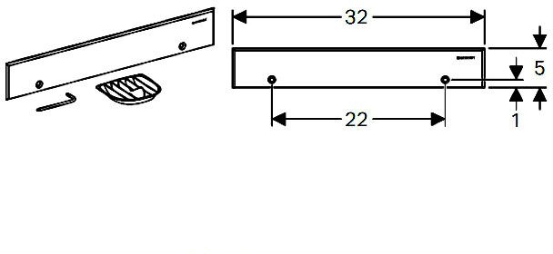 Декоративный элемент для внутристенного трапа Geberit 154.336.FW.1