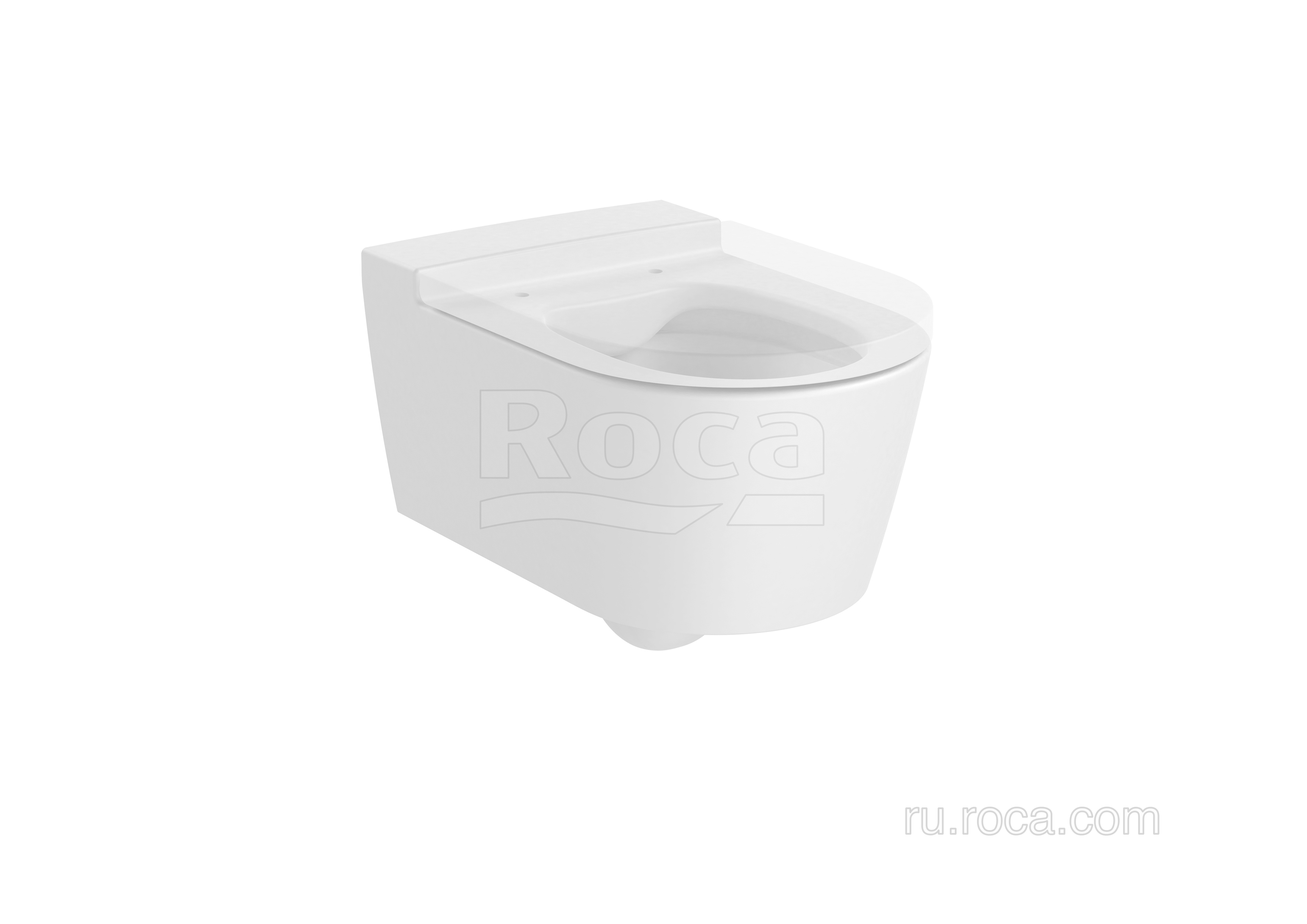 Чаша подвесного унитаза Roca Inspira Round 560, Rimless, белый матовый 346527620