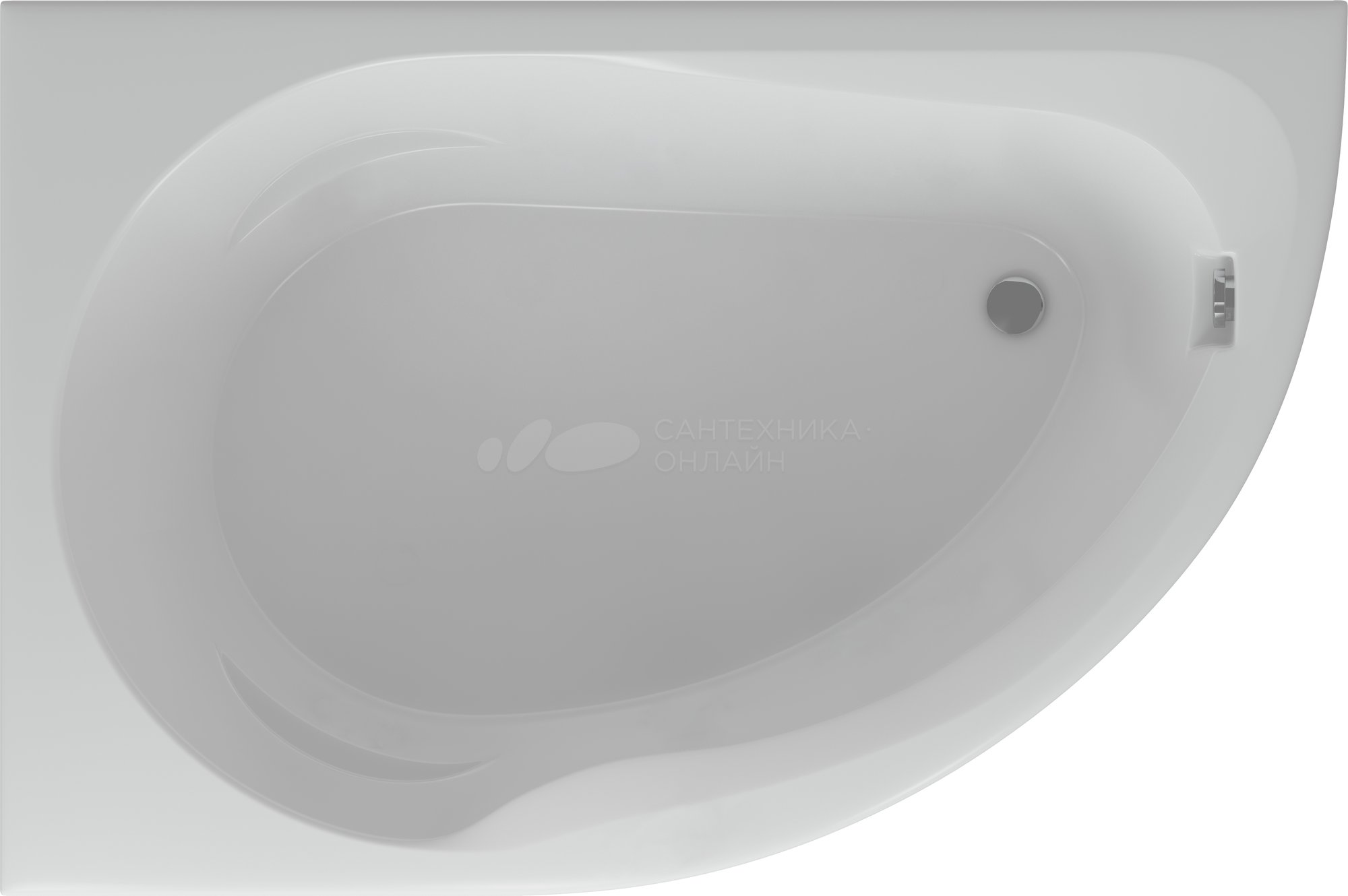 Акриловая ванна Aquatek Вирго 1500*1000 левая с фронтальным экраном, VIR150-0000038