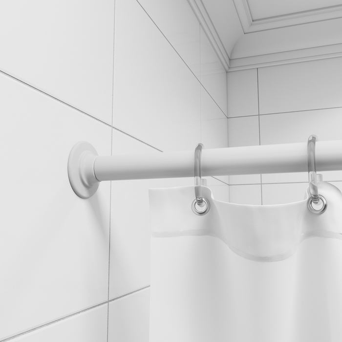 Угловой карниз для ванной комнаты, 90-180 см, белый, Elegante, IDDIS, 040A200I14