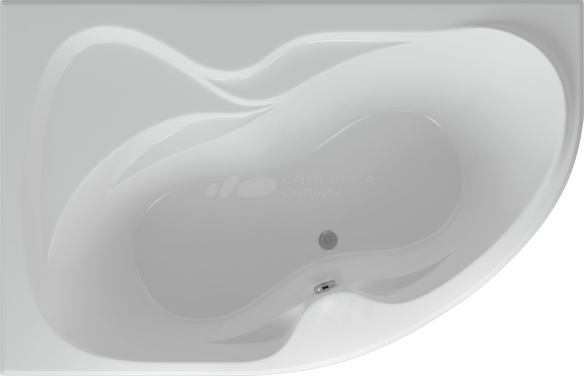 Акриловая ванна Aquatek Вега 1700*1050 левая с фронтальным экраном, VEG170-0000073