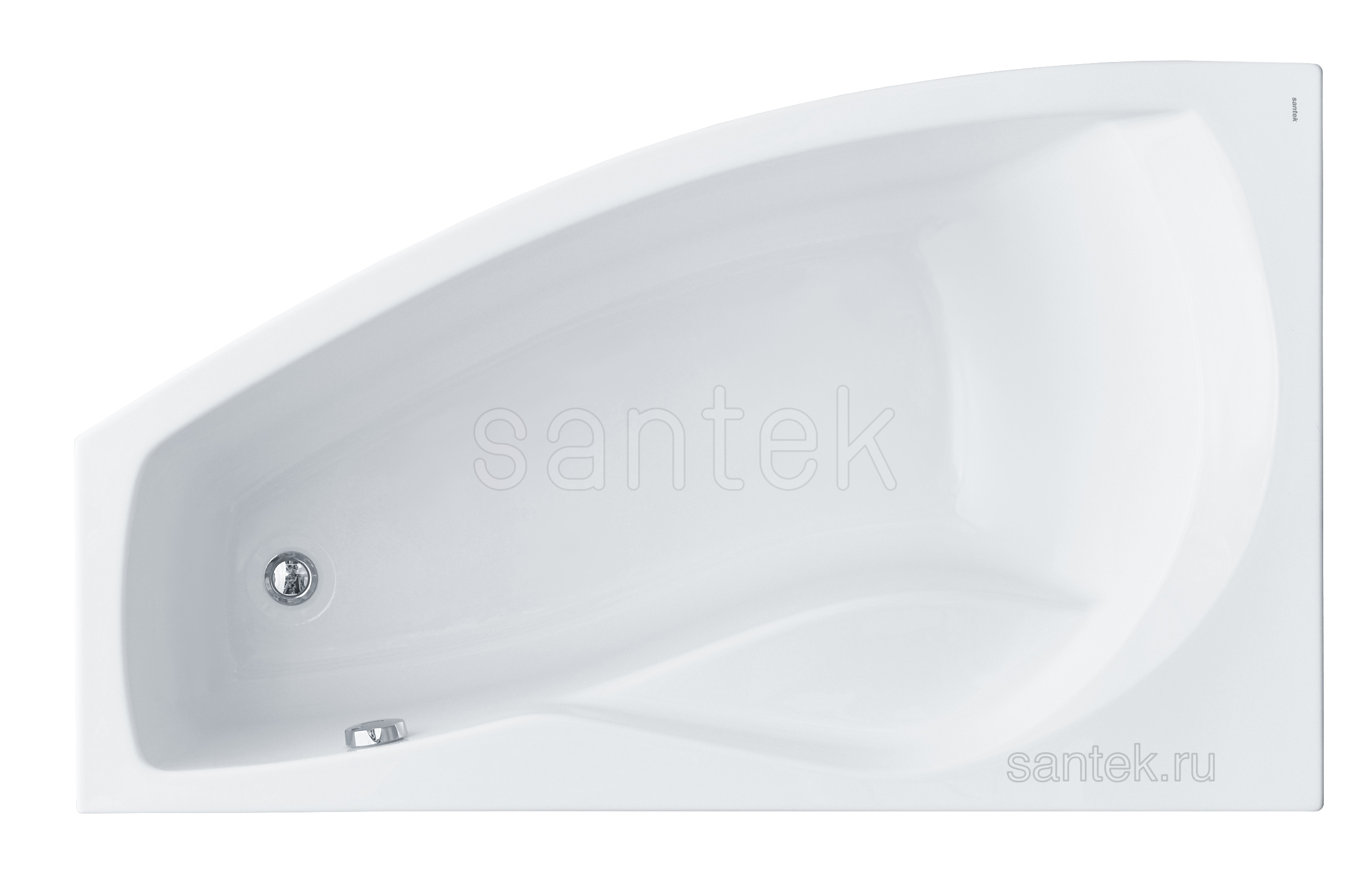 Акриловая ванна Santek Майорка 150х90 L асимметричная белая 1WH111984