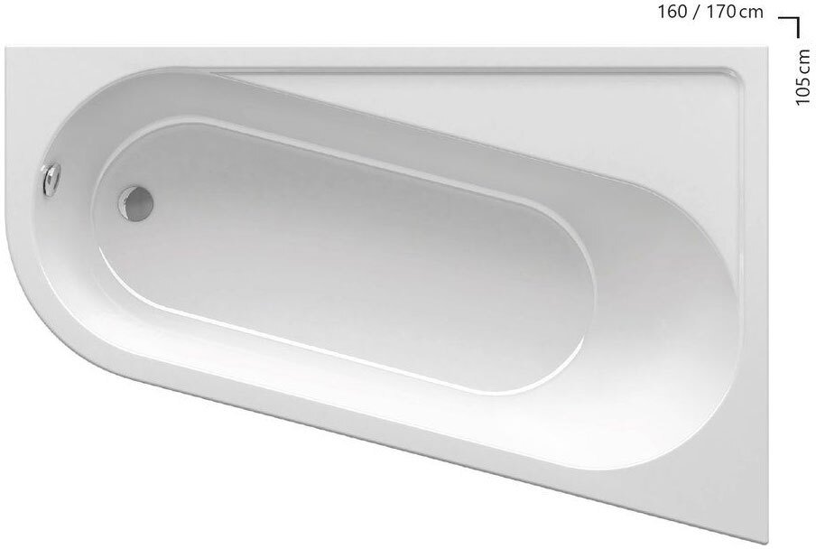 Акриловая ванна Ravak Chrome 160x105 правая CA61000000