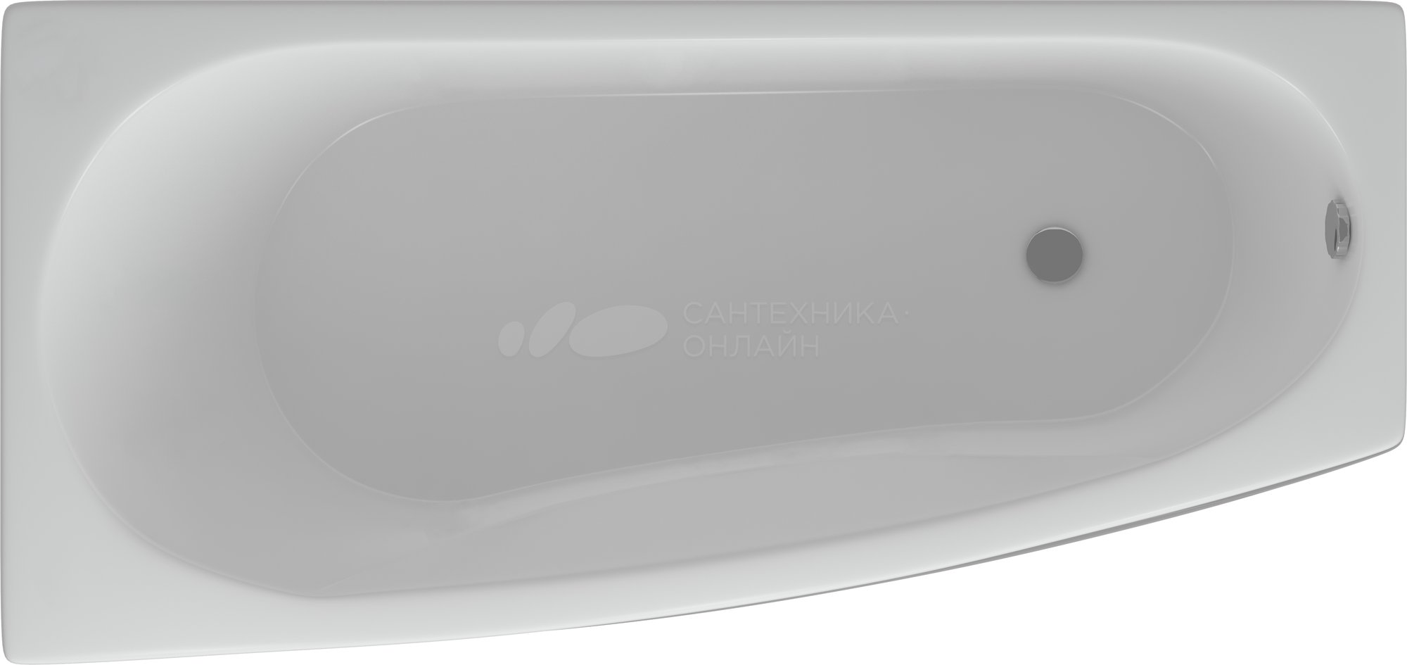 Акриловая ванна Aquatek Пандора левая 1600*750 с фронтальным экраном, PAN160-0000038