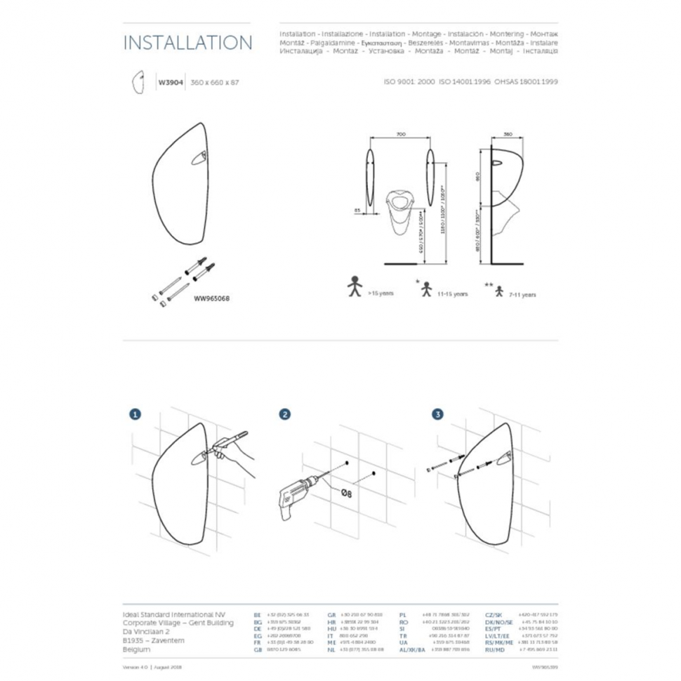 Крепеж для раковины ideal standard