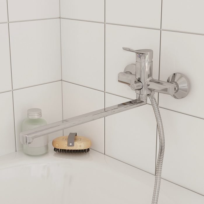 Смеситель для ванны с длинным изливом, Milardo Amplex, AMPSB02M10