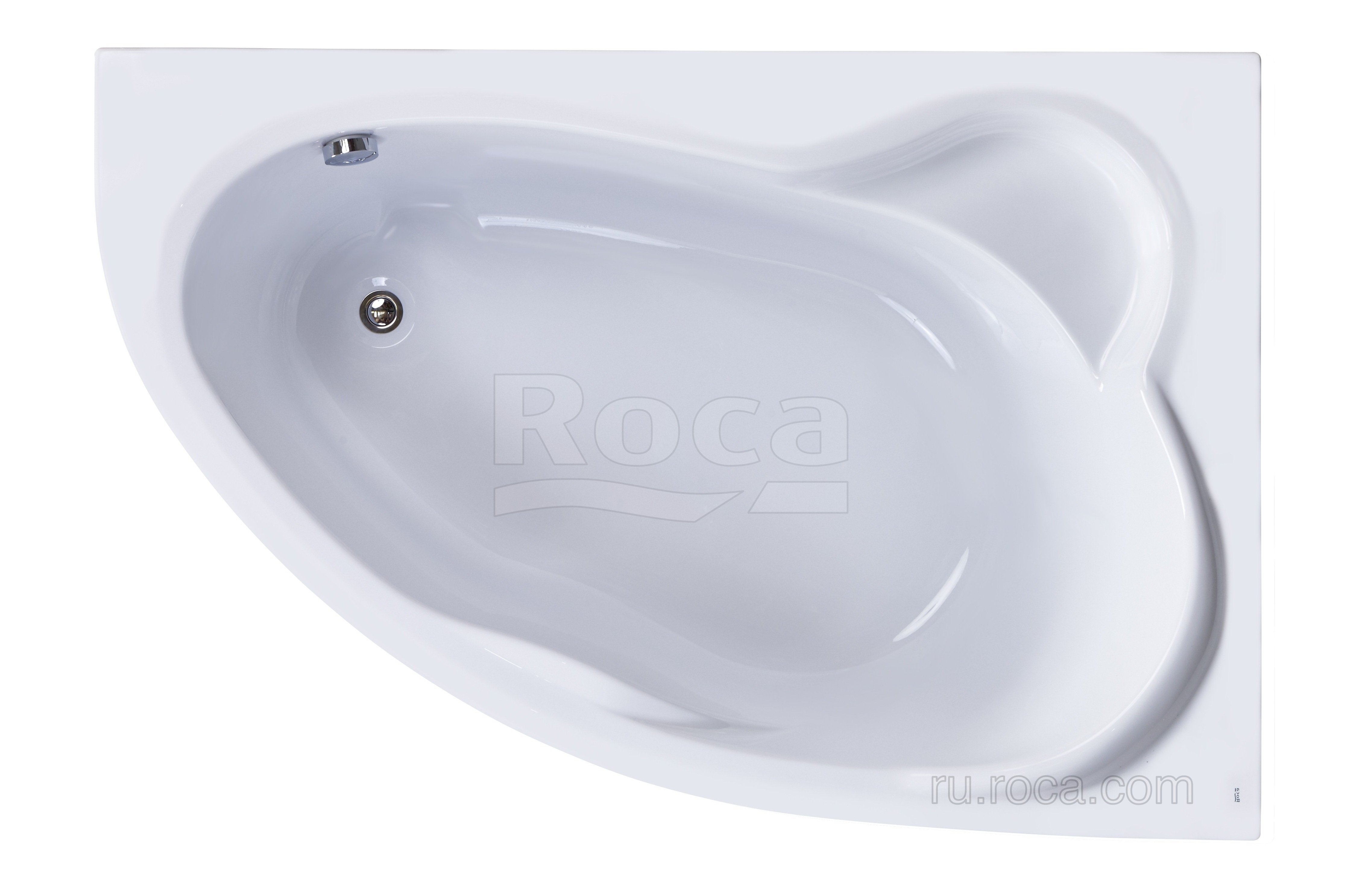 Акриловая ванна Roca Luna 170x115 асимметричная правая белая ZRU9302912