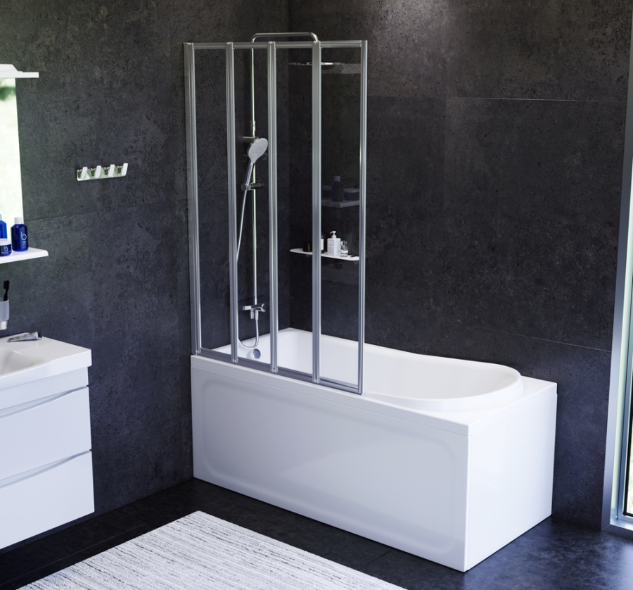 Акриловая ванна AM.PM Like 150x70, с каркасом, шторкой, душ.системой, W80ASET-150AC