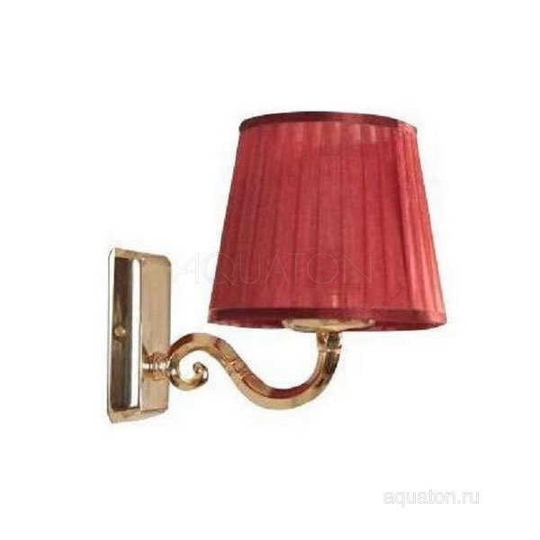 Светильник Aquaton 3009/M/ORO золотой, плафон красный 1AX014SVXX000