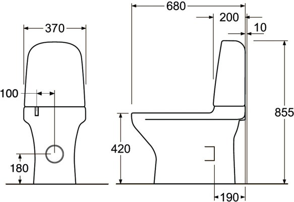 Унитаз напольный Gustavsberg Estetic безободковый, крышка-сиденье с микролифтом GB1183002R1231