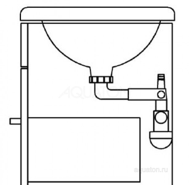 Сифон для тумбы акватон