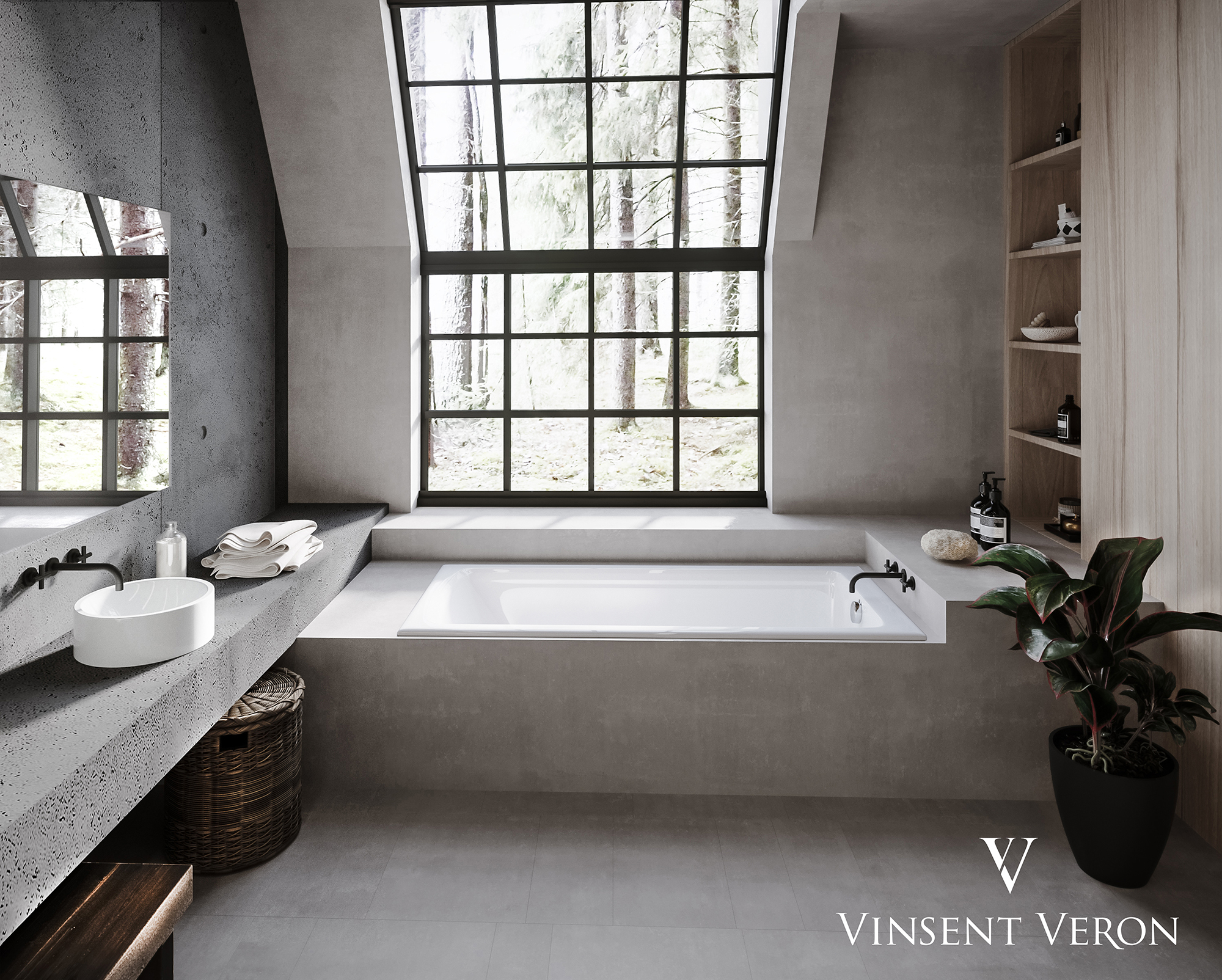 Чугунная ванна Vinsent Veron Kingston 180x80 VKN1808050 с ножками