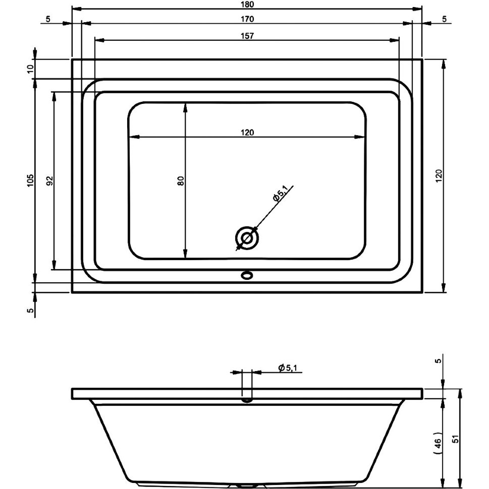 Акриловая ванна Riho CASTELLO 180х120, B064001005 (BB7700500000000)