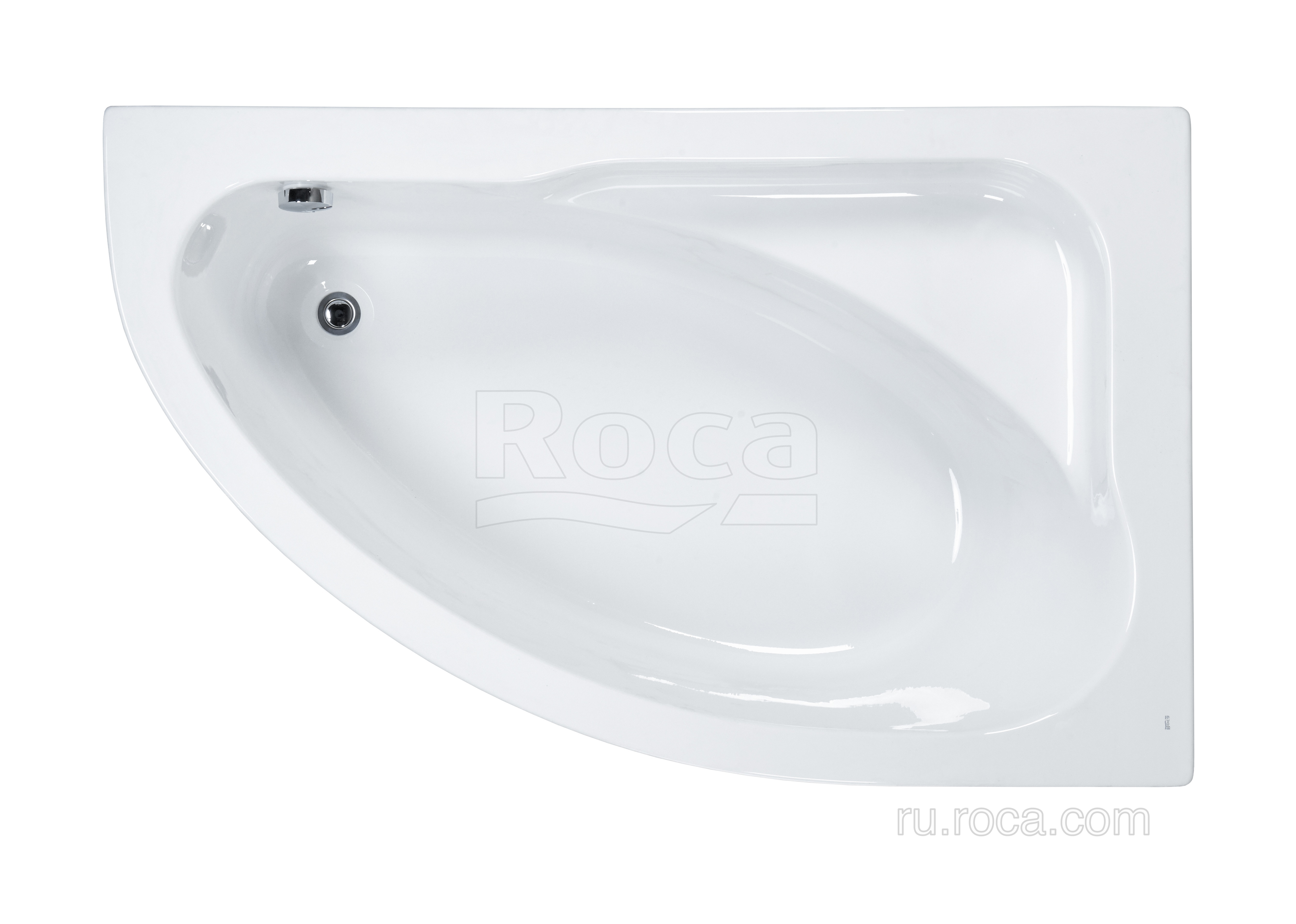 Акриловая ванна Roca Welna 160x100 правая асимметричная белая ZRU9302998
