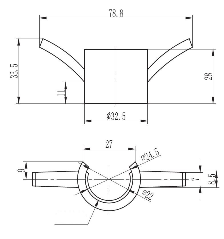 Держатель для мочалки на душевую стойку Esko BSH01, диаметр 22 мм