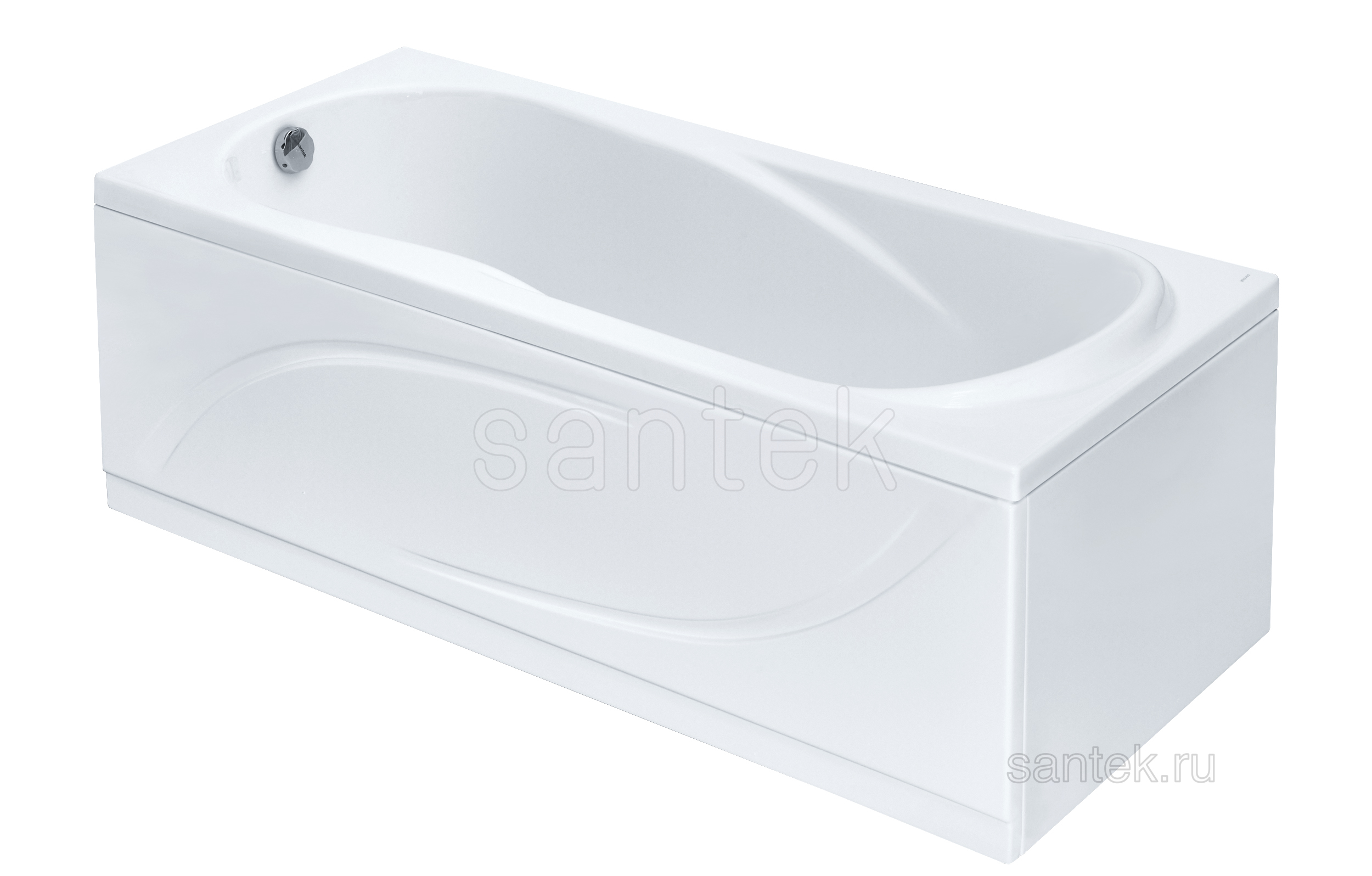 Акриловая ванна Santek Каледония 160х75 прямоугольная белая 1WH302388