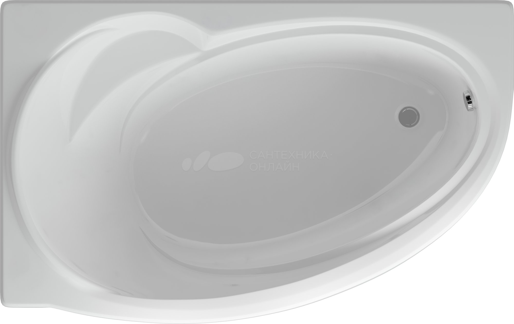 Акриловая ванна Aquatek Бетта 1600*970 левая с фронтальным экраном, BET160-0000027