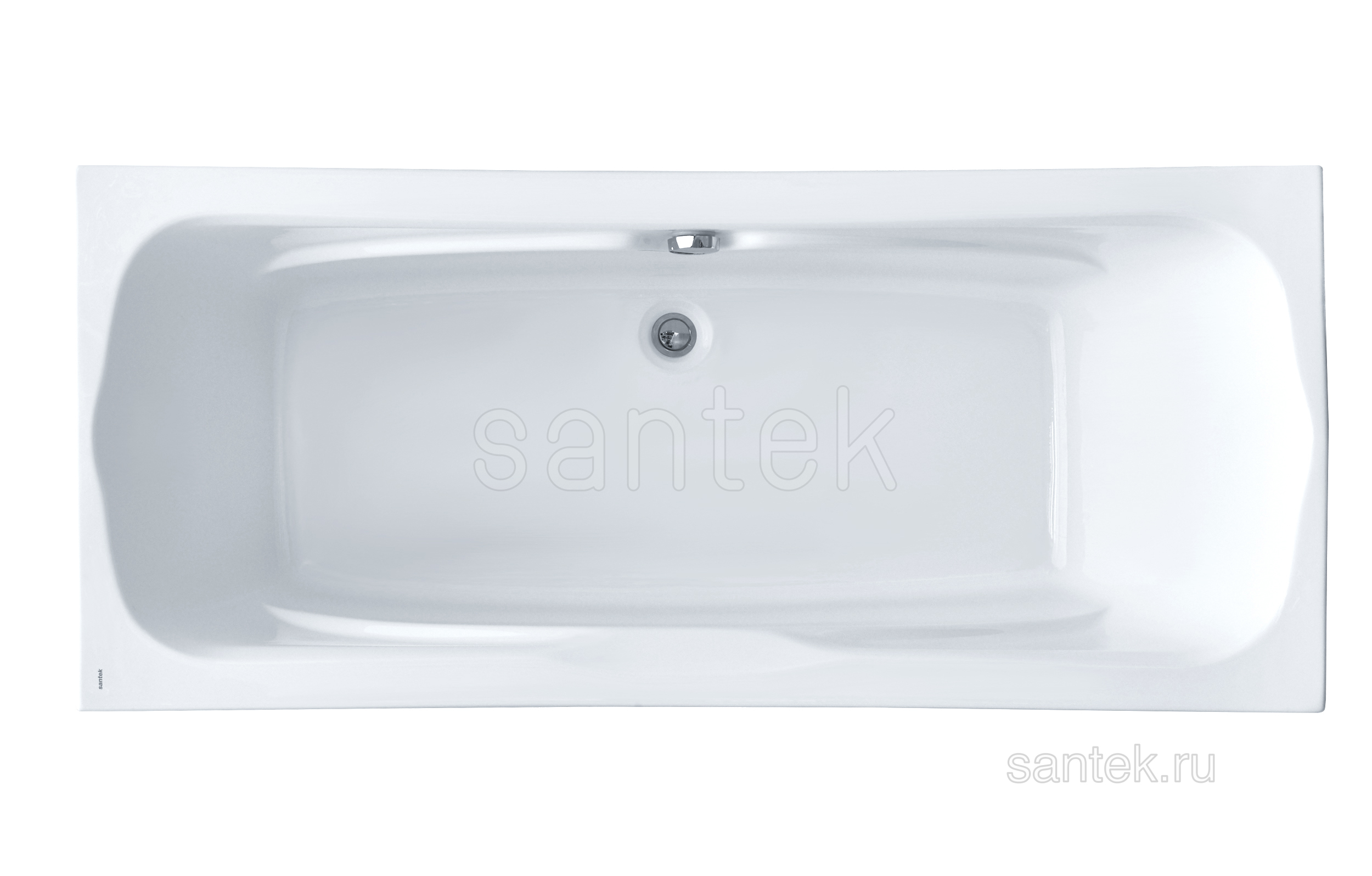 Акриловая ванна Santek Корсика 180х80 прямоугольная белая 1WH111981