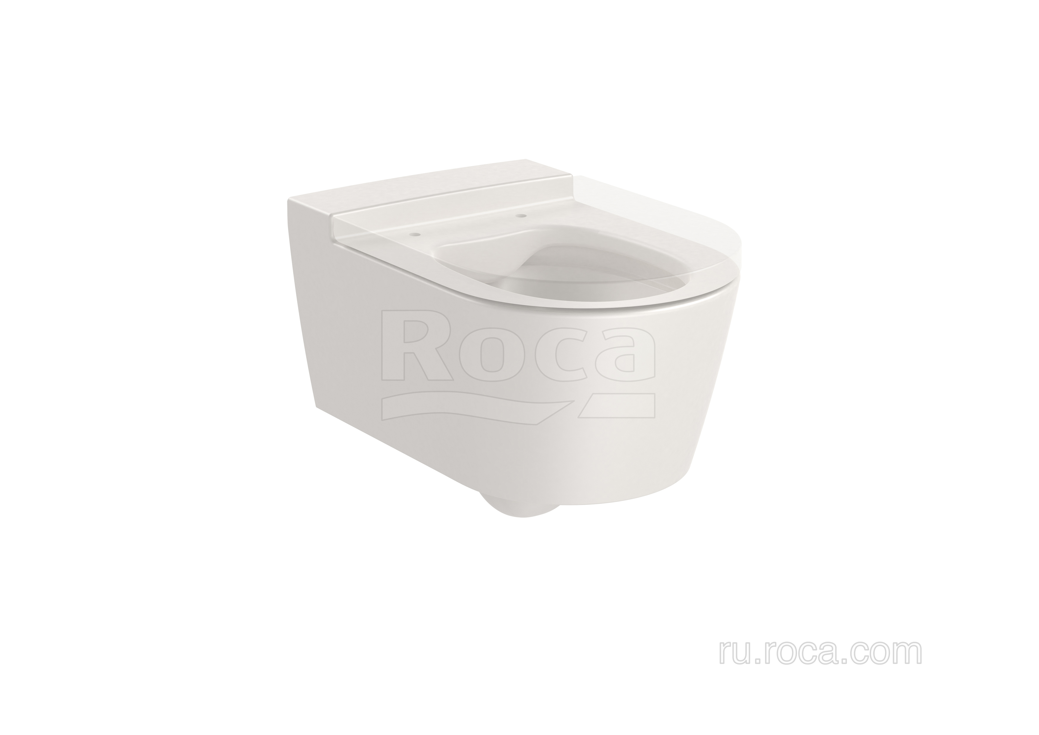Чаша подвесного унитаза Roca Inspira Round 560, Rimless, бежевый 346527650