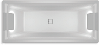 Акриловая ванна Riho STILL SQUARE 180*80 + светодиоды и подголовник с размещением на двух сторонах, B099005005 (BR0100500K00132)