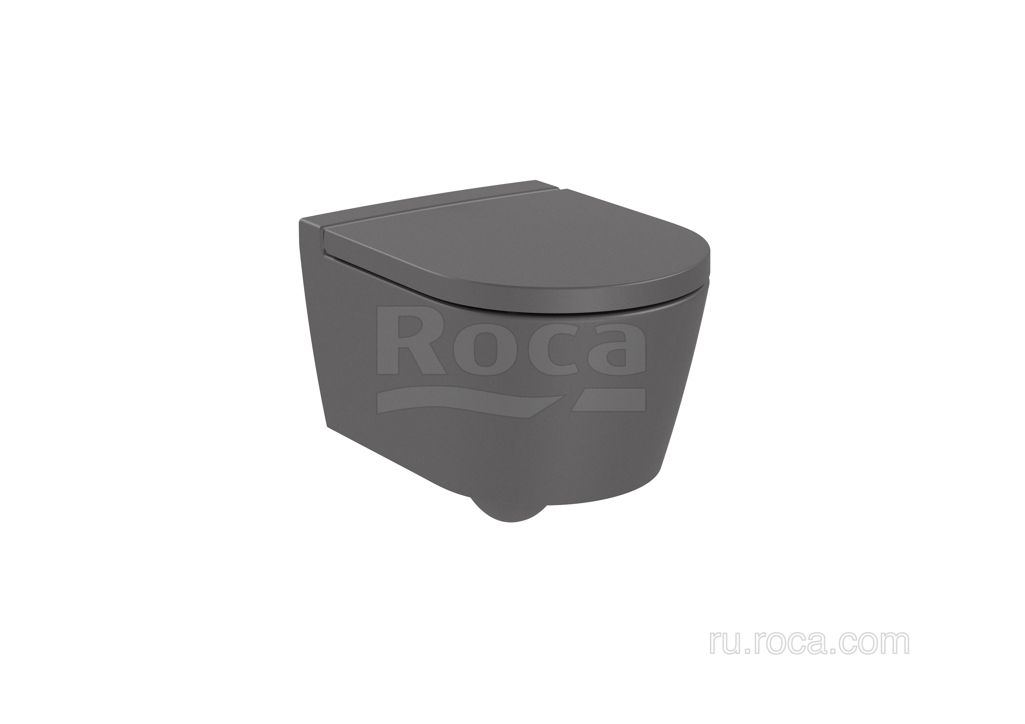 Чаша Roca Inspira Round подвесная 480, Rimless, оникс 346528640