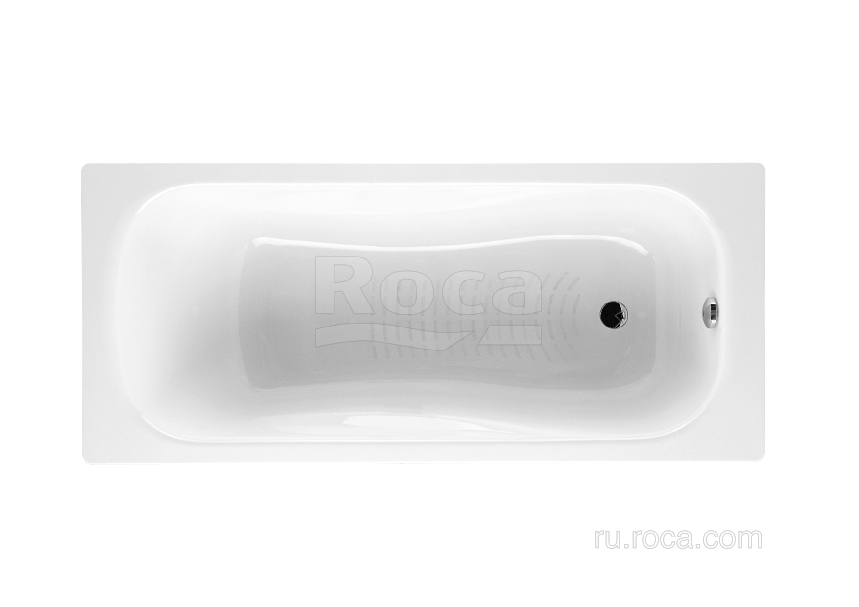 Ванна Roca Malibu 160x75 без отверстий для ручек, anti-slip 231060000