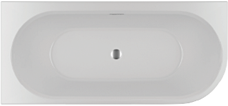 Акриловая ванна Riho 184x84 DESIRE CORNER RECHTS VELVET - Белый MATT, заполнение через перелив - Хром SPARKLE SYSTEM, B087009105 (BD05C15S1WI1144)
