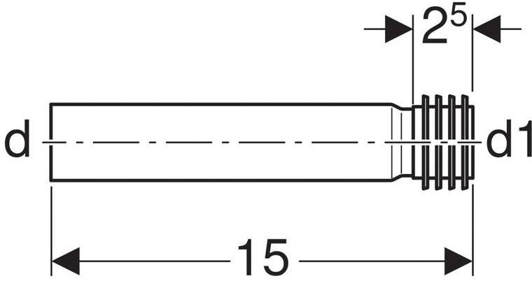 Впускной патрубок с манжетой 32 мм для писсуара Geberit 152.489.16.1