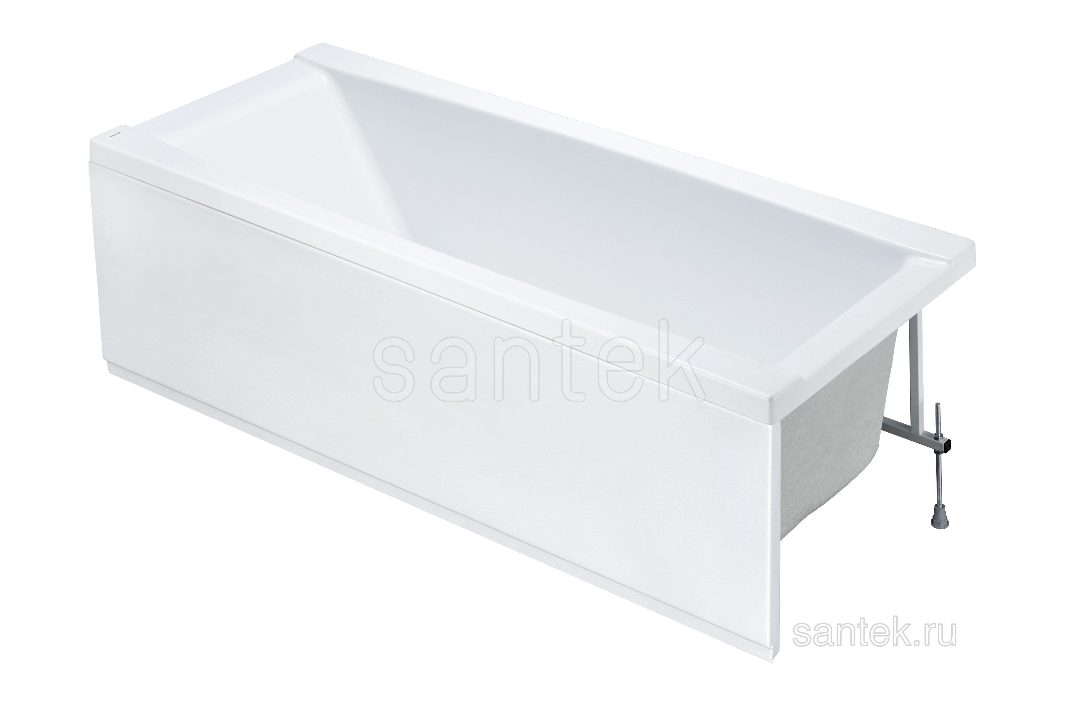 Акриловая ванна Santek Санторини 160х70 прямоугольная белая 1WH302494