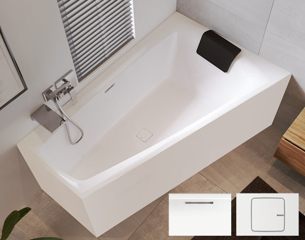 Акриловая ванна Riho STILL SMART ELITE 170x110 правая PULG&PLAY, B101008005 (BD1500500000000)