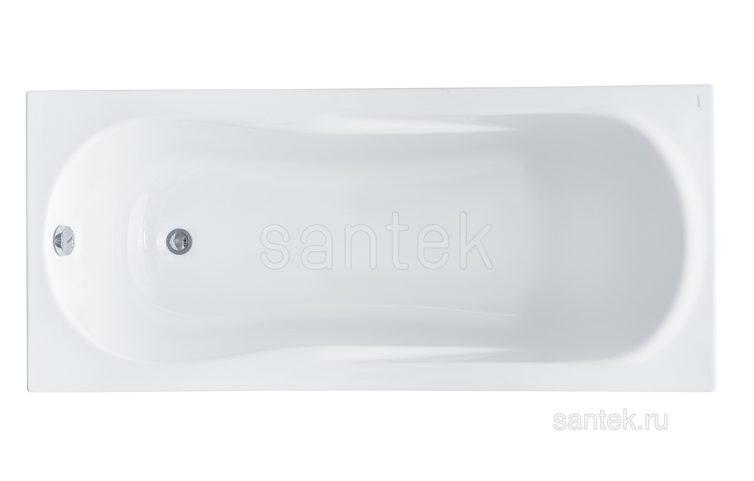 Акриловая ванна Santek Каледония 170х75 прямоугольная белая 1WH302391