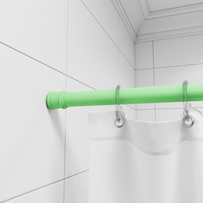 Карниз для ванной комнаты, 110-200 см, зелёный, Easy, Milardo, 012A200M14