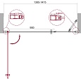 Душевая дверь BelBagno 1400 ETNA-B-11-40+100-C-Cr