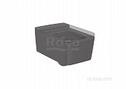 Чаша подвесного унитаза Roca Inspira Square 560, Rimless, оникс 346537640