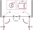 Душевая дверь BelBagno 900 UNO-B-2-90-P-Cr