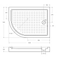 TRAY-A-RH-120/90-550-15-W-R Акриловый поддон