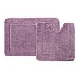 Набор ковриков для ванной комнаты, 65х45 + 45х45, микрофибра, фиолетовый, IDDIS, PSET01Mi13