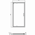 Распашная дверь в нишу 100 см Ideal Standard CONNECT 2 PV Pivot K9272V3