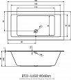 Акриловая ванна Riho LUGO 180x90 правая - PLUG & PLAY, B134014005 (BD6500500000000)