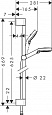 Душевой гарнитур Hansgrohe Crometta Vario 65см 26532400