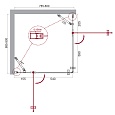 Душевой уголок BelBagno 800*900 ETNA-AH-22-80/90-C-Cr